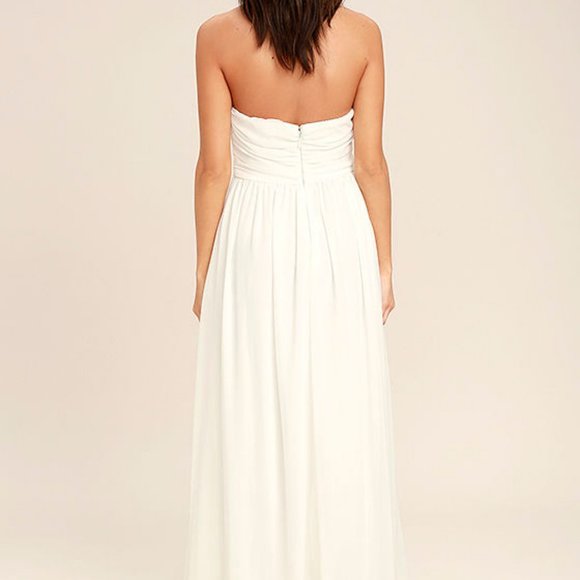 Lulu’s White Strapless Maxi Dress - Picture 4 of 6